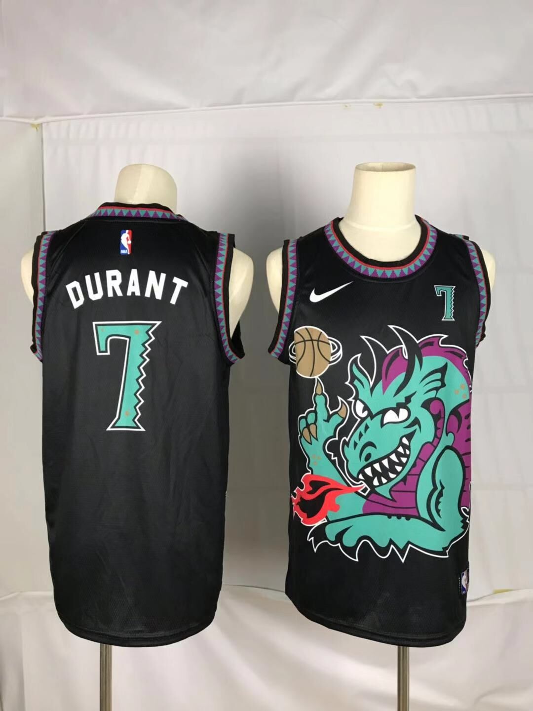 Men Brooklyn Nets #7 Durant Black dragon Nike 2021 Nike NBA Jersey->los angeles lakers->NBA Jersey